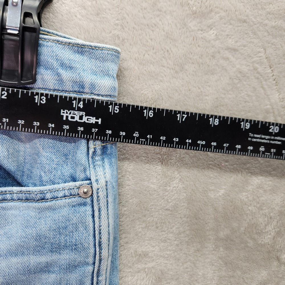 7 For All Mankind Jeans Women Size 29 High Waist Cropped Straight Leg Distressed - Picture 5 of 9